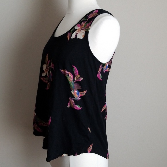 NWOT A new day flowy black floral tank - Picture 7 of 8